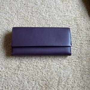 ECCO Sculptured Cont. Wallet Mauve Cow Leather